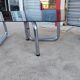 Table on top of glass and base in chromed metal around 1970 modular