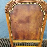 Series of 4 leather art deco chairs 1925