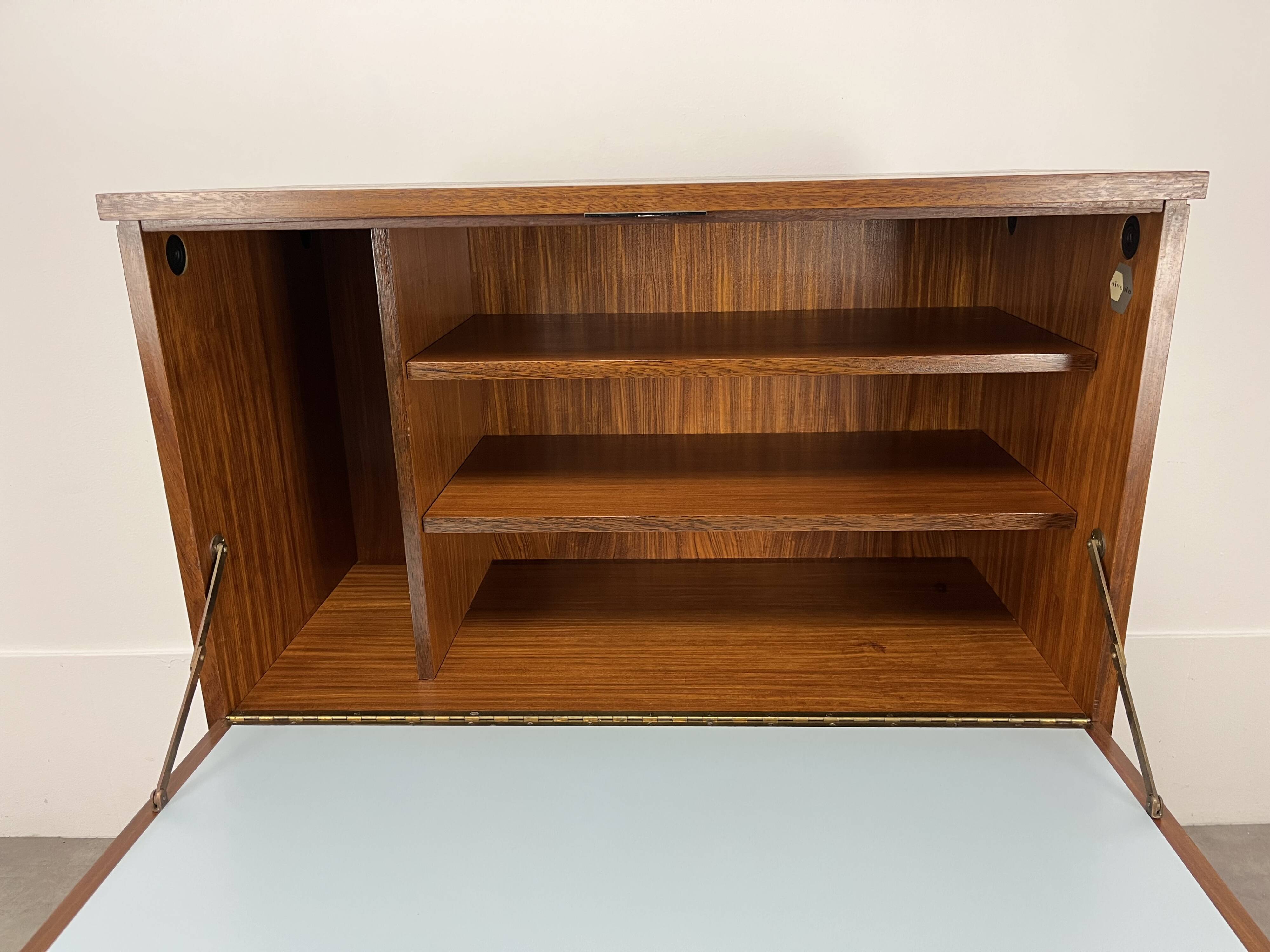 Marcel Gascoin secretary desk, reconstruction style, 1950s, for Alveole