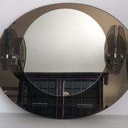 Lupi Crystal Luxor Mirror with 2 integrated wall lights and shelf