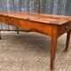 Antique cherry farmhouse table with 2 drawers and 1 pull-out