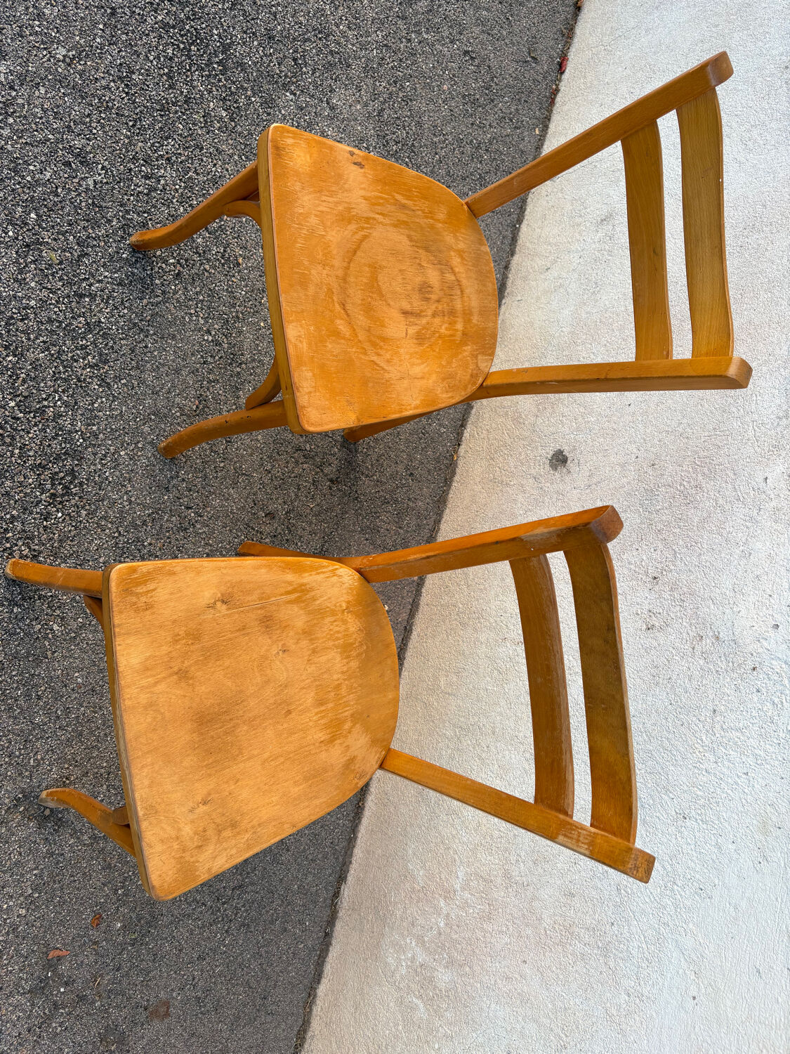 Two Baumann bistro chairs 56