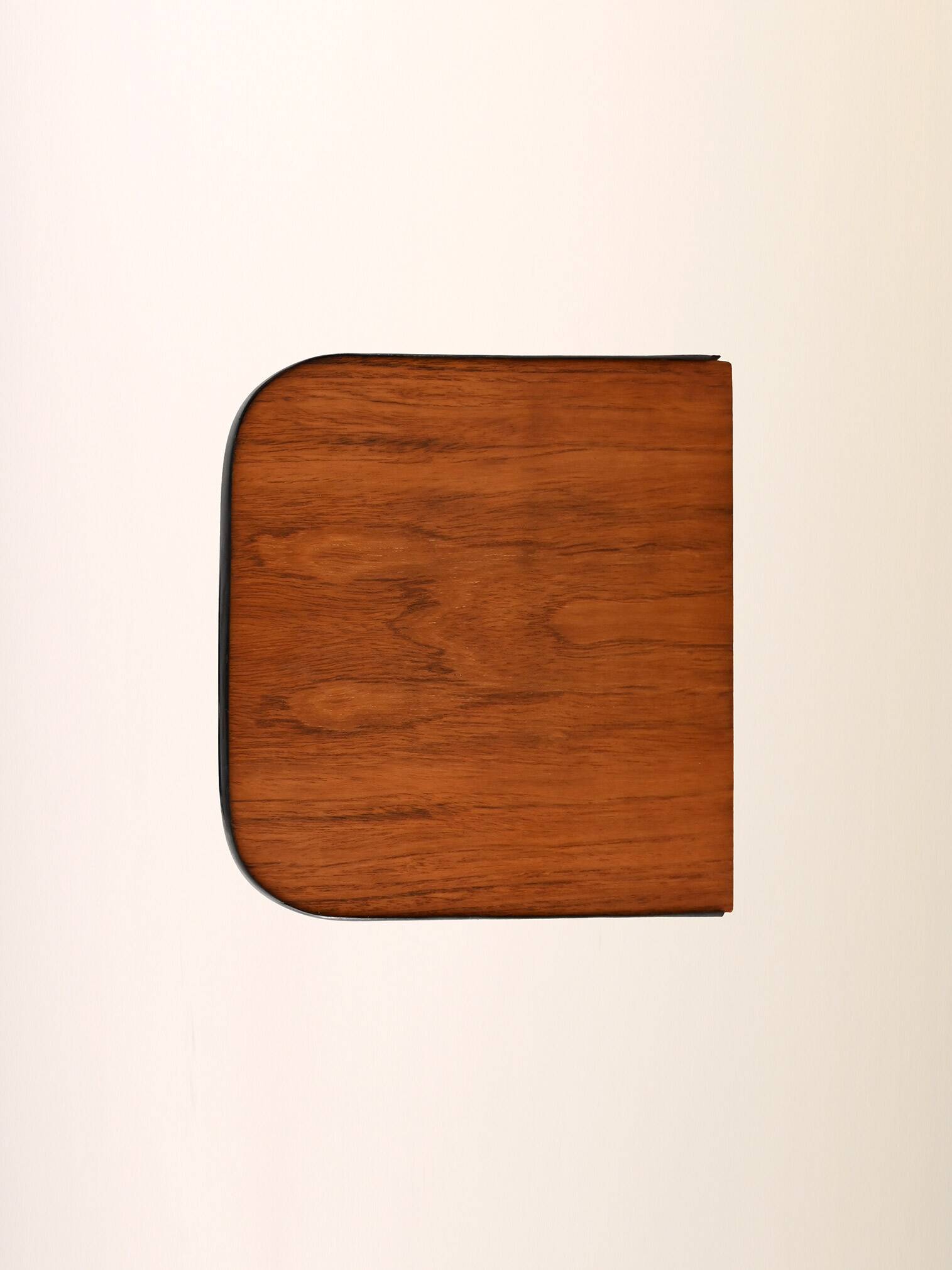 Hanging nightstand in teak and metal