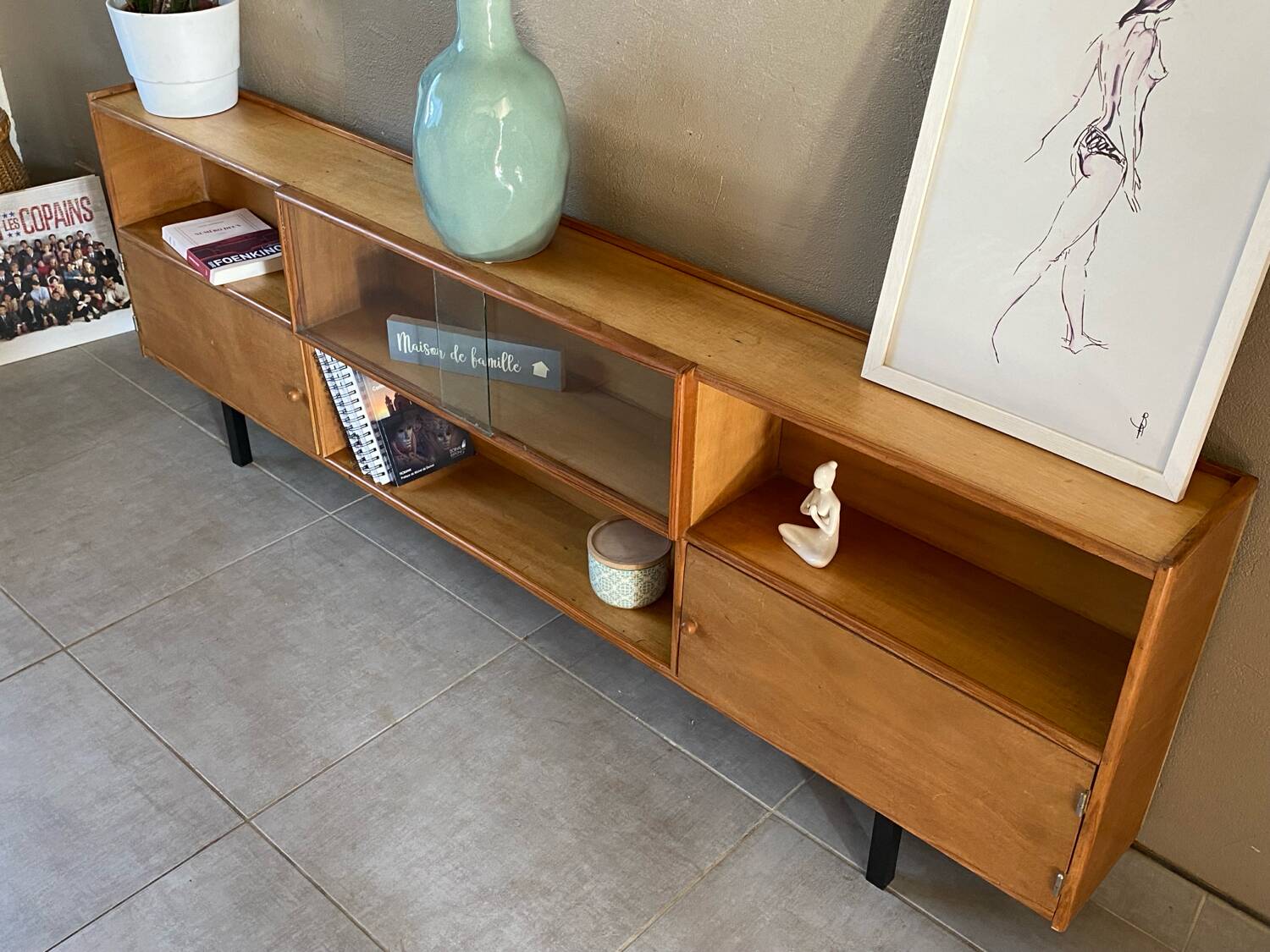 Vintage sideboard 2 levels (shallow)