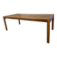 Large teak dining table in mid-century Danish style from the 1960s.