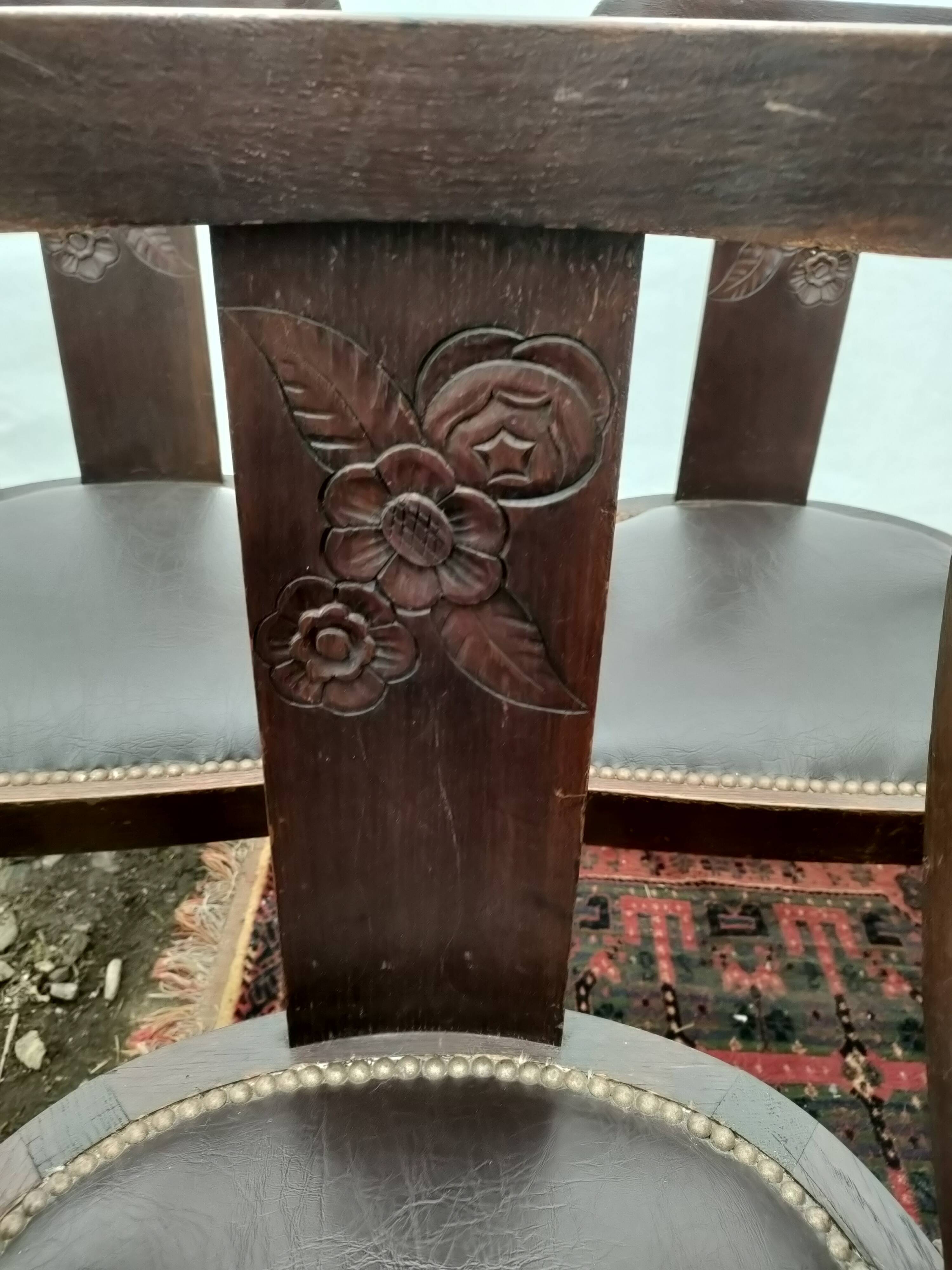 6 art deco period dining chairs