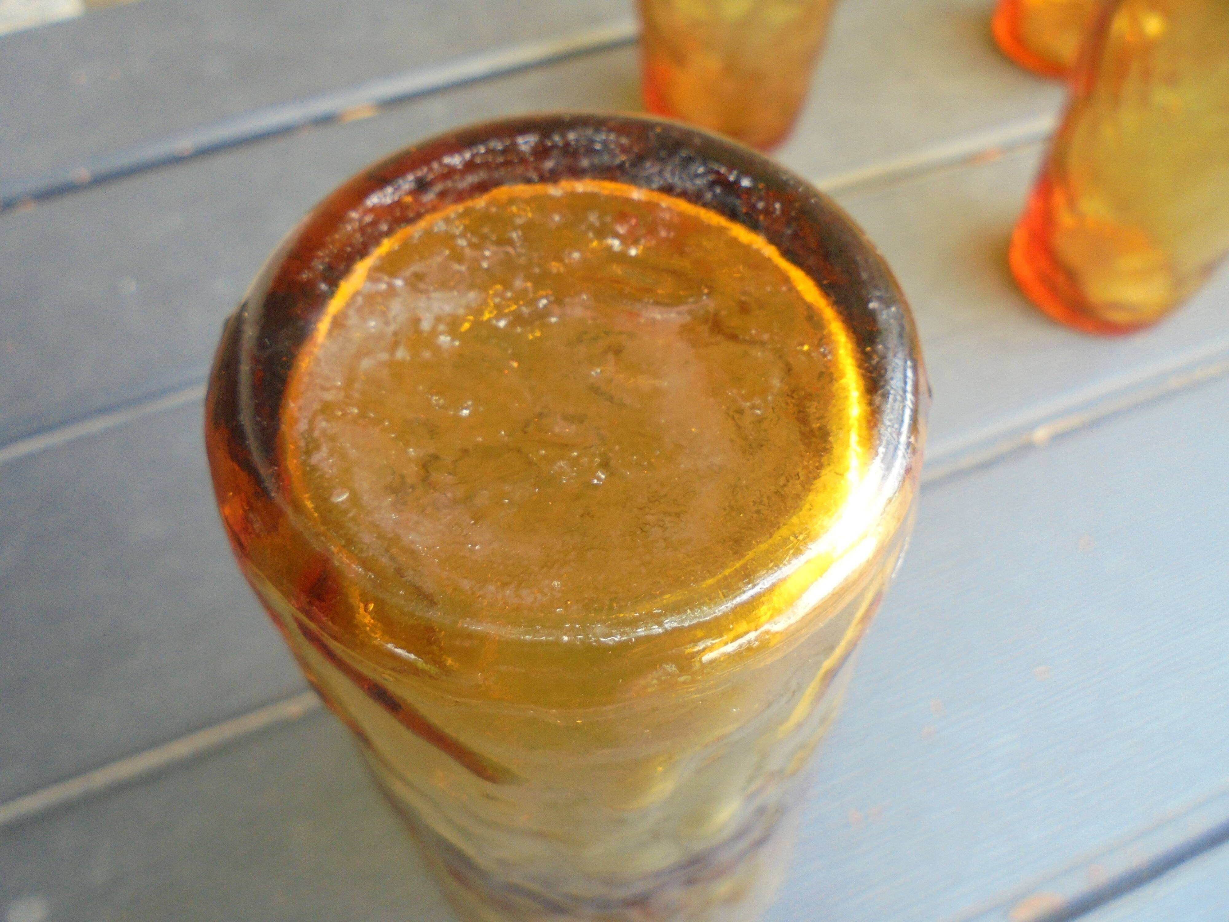 6 Vintage orangeade glasses