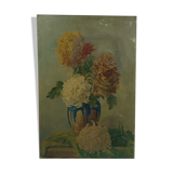 Bouquet of flowers, oil on canvas signed