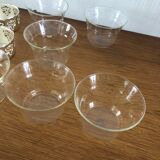 6 tea cups with silver metal support