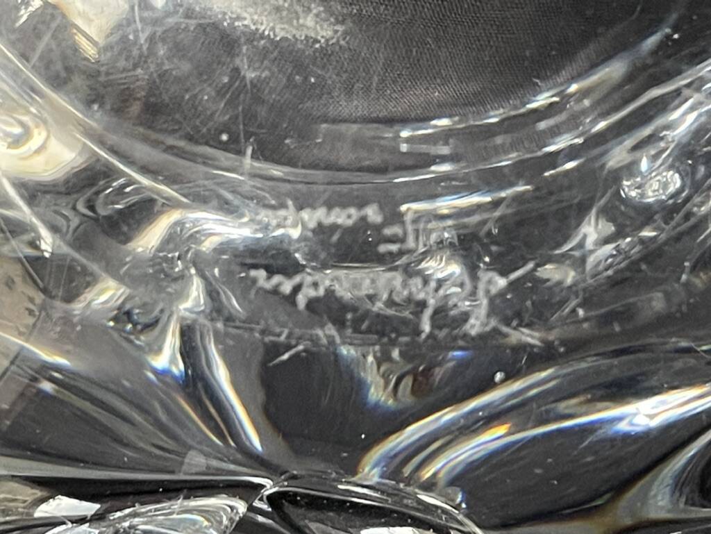 Important et lourd cendrier à cigares – Cristal – Schneider France