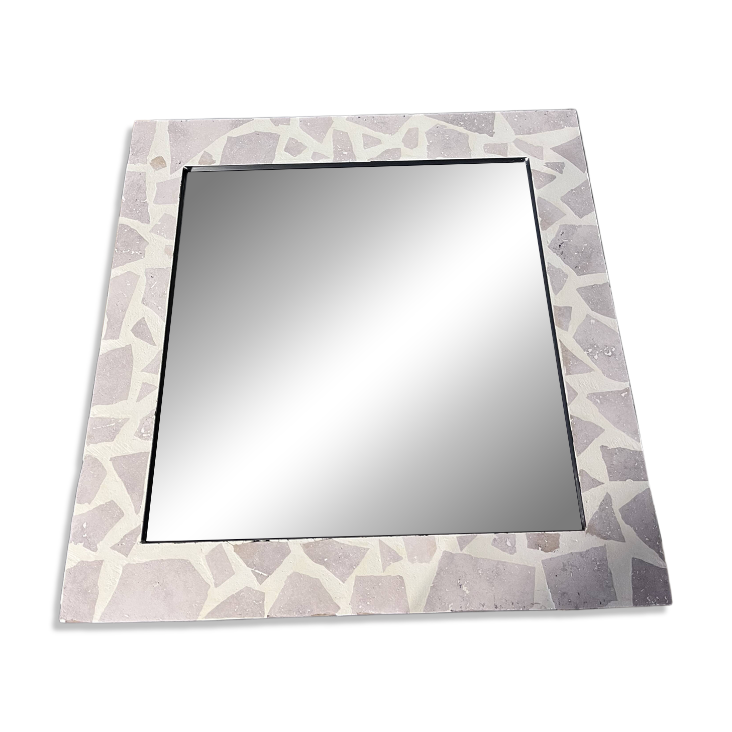 Miroir en travertin - fait main