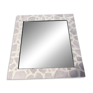 Miroir en travertin main