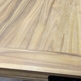 Industrial extendable dining table in wood and metal, 10/12 place settings