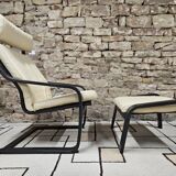 Lounge chair and its leather ottoman