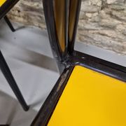 Lot de 8 chaises jaunes mullca 510
