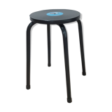 Renovated school stool with vinyl