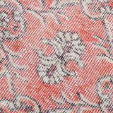 Floral red turkish runner rug, 324x90cm