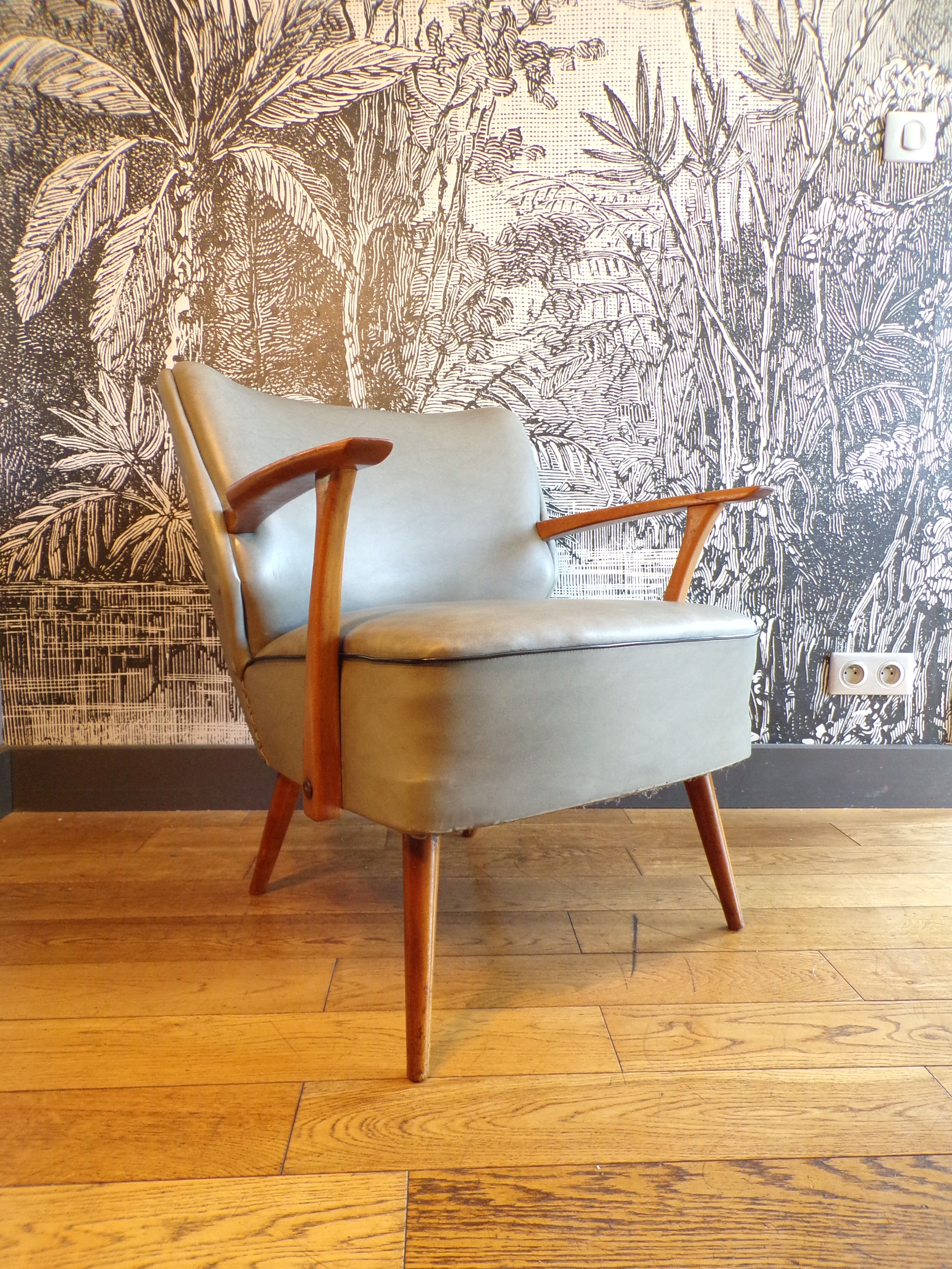 Vintage cocktail armchair 1950