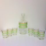 Carafe and its 6 glasses