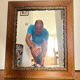 Antique moulded wooden mirror 54 x 47 cm