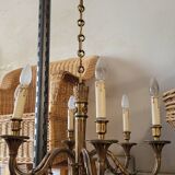 Lustre en bronze doré style Louis XVI - 6 lumières