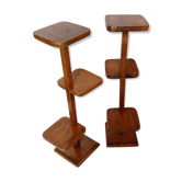 Pair of art deco solid beech harnesses