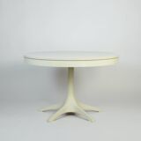 Vintage Dining Table Round Extandable 70s Space Age