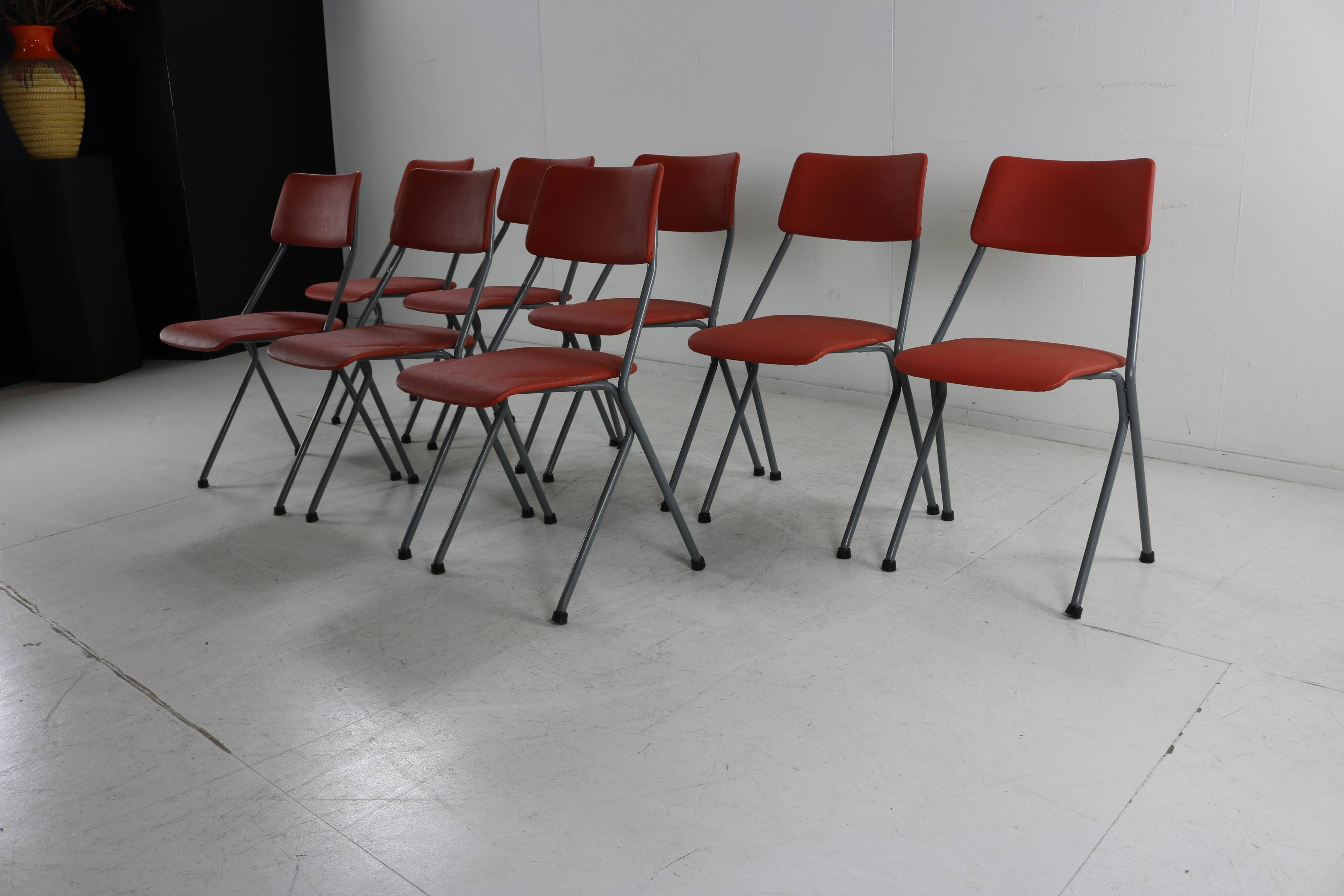 Set of eight stackable kitchen chairs by Ahrend De Cirkel Holland