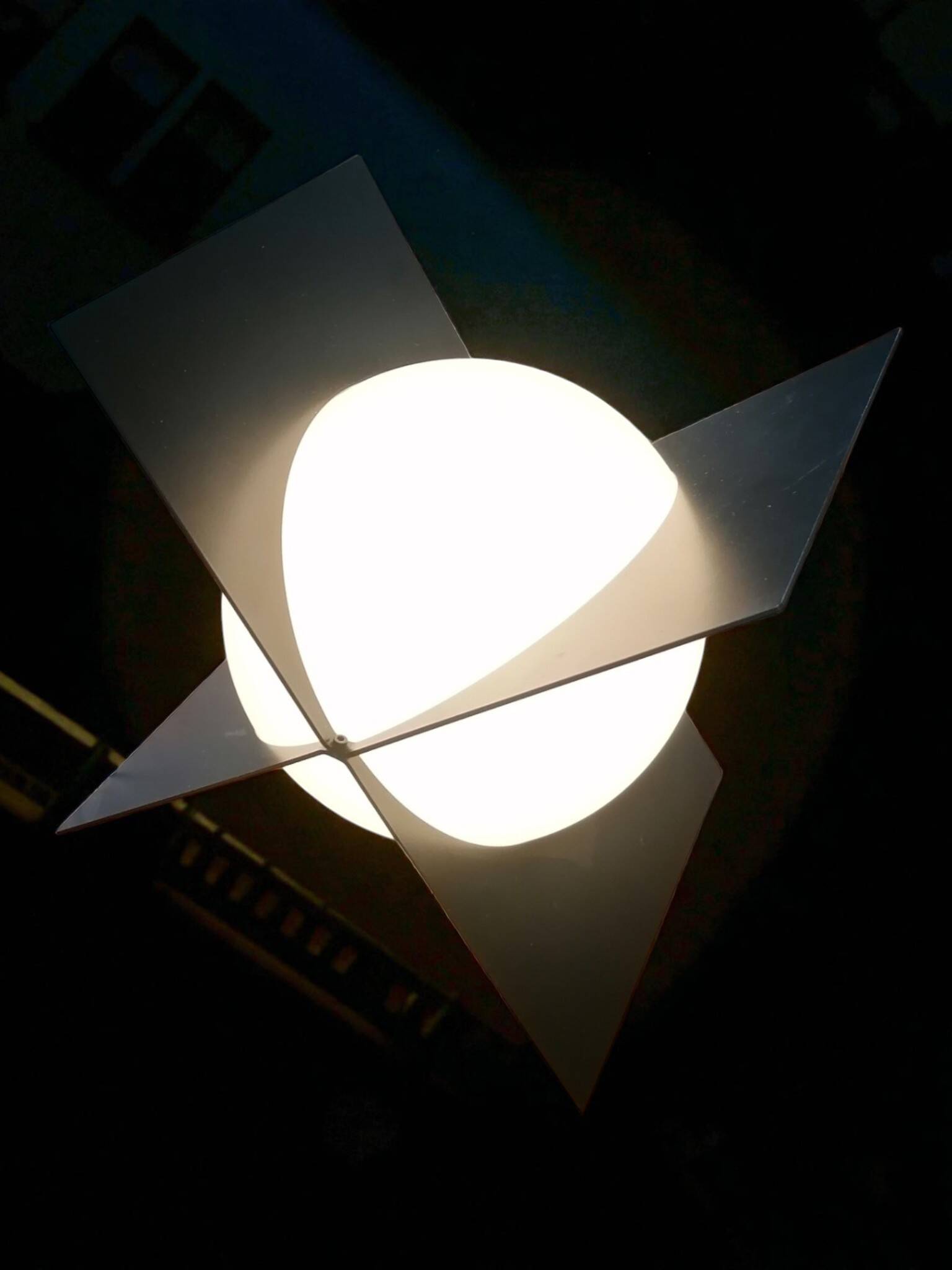 Vintage space age Little Boy globe lamp.