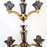 Pair of sconces in bronze of the 1950s