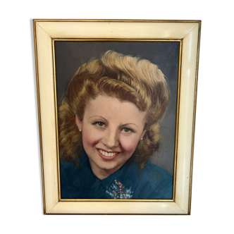 Portrait à l’huile de femme par Vega