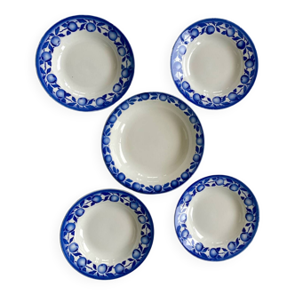 St Amandinoise earthenware plates and dishes St Amand France.