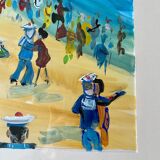 Gouache on paper signed Pito, dated 1972