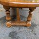 Oval coffee table in solid wood and stone, 115x58