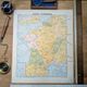 Printed in 1900, map of economic France.