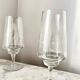 Vintage Set of 6 Etched Crystal Glasses for Wine or Cocktail,  1960s Mid-Ce