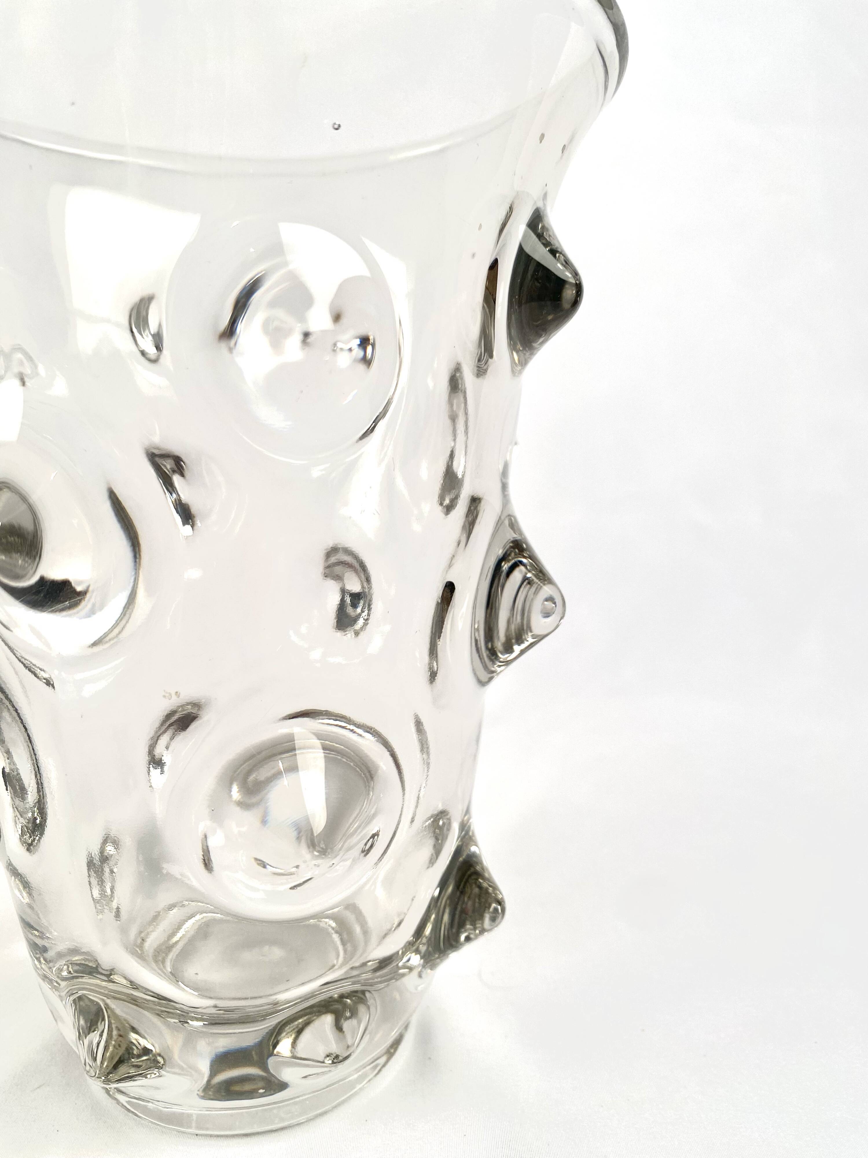 Picot vase, glass, 70s, space age