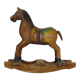 Cheval a bascule en bois années 70