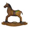 Old toy little wooden rocking horse 70