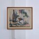 Sven-Olof Hamlet nature morte peinture à l'huile avec plante | 1959