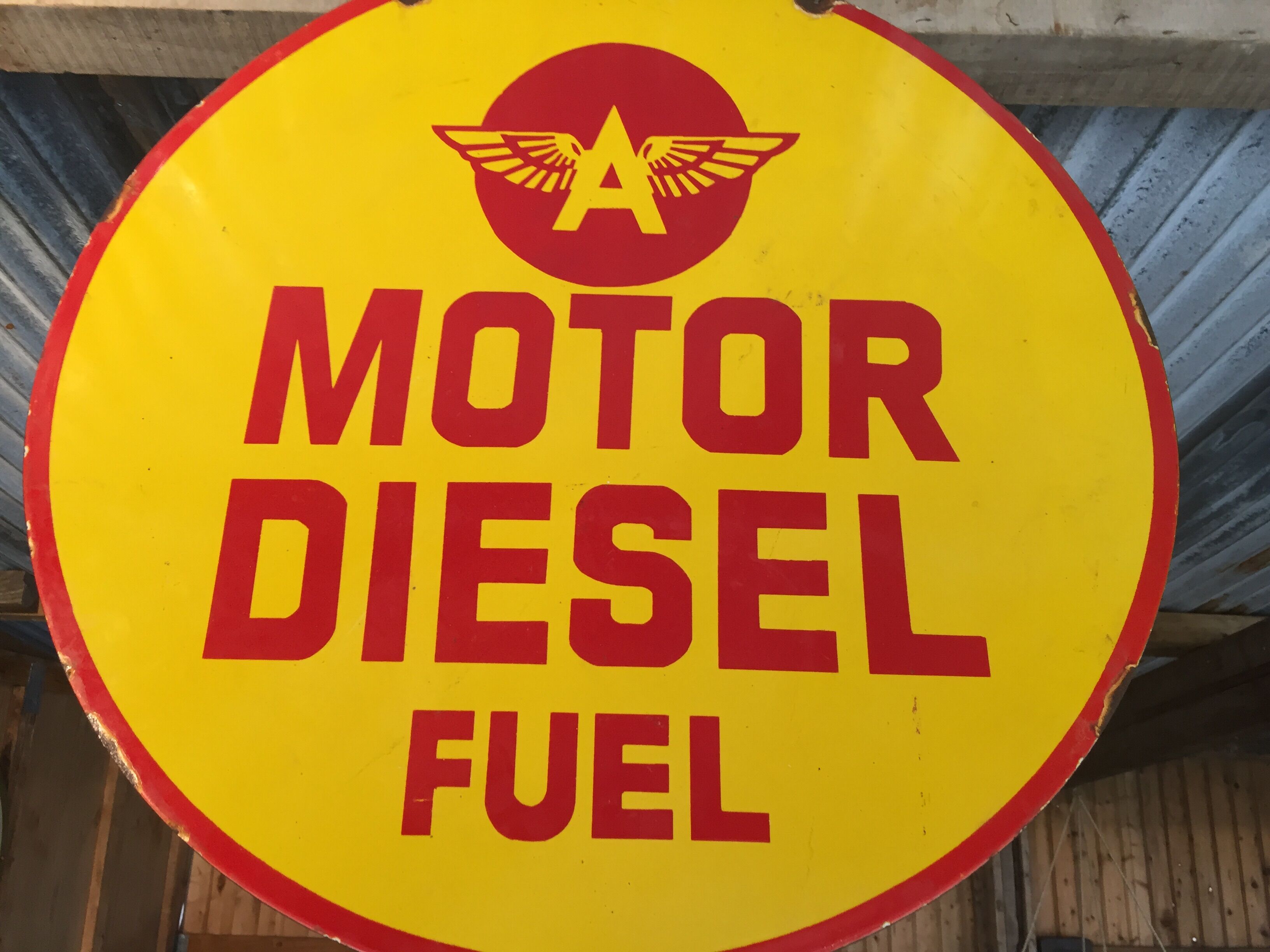 Enamelled plate Motor Diesel