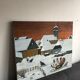 Oil on canvas mountain landscape and snow