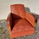 Art Deco armchair, terracotta color