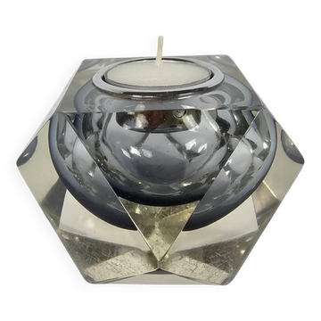 Murano - Sommerso - Faceted glass - tealight holder - Flavio Poli - Italy -
