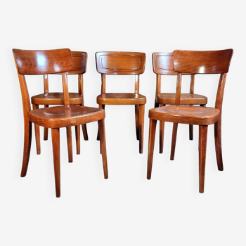 5 chaises bistrot Horgen-Glaris années 60