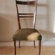 Lot of 6 Italian oak chairs from the 60s