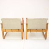 Set of Two Scandinavian Safari Armchairs by Karin Mobring, 1980s