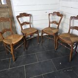 4 chaises anciennes paillées