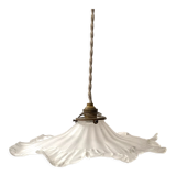 Old opaque glass pendant lamp