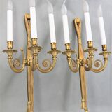 Pair of  Lucien Gau wall lamps